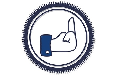 Raised middle finger