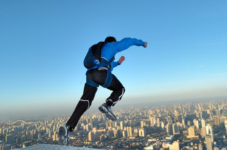 Base jumper photo via Shutterstock