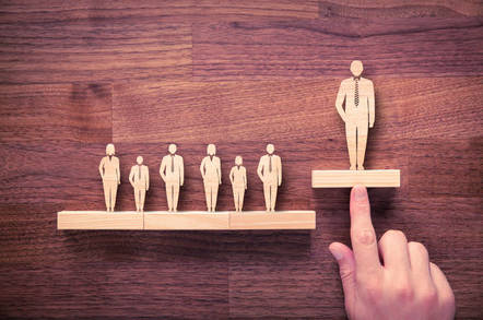 illustration of promotion to leadership position. Illo by Shutterstock