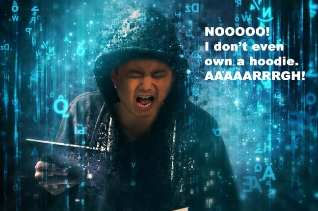 James has entered the bastardly matrix. Illustrations from SStock, text from The Reg