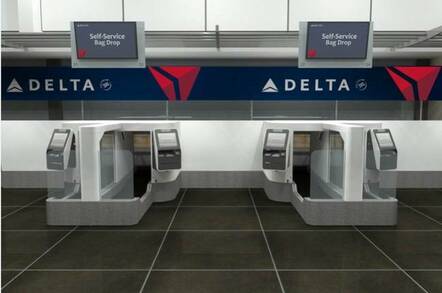Delta automated bag drop machines