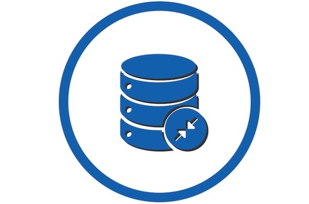 Shrinking data icon