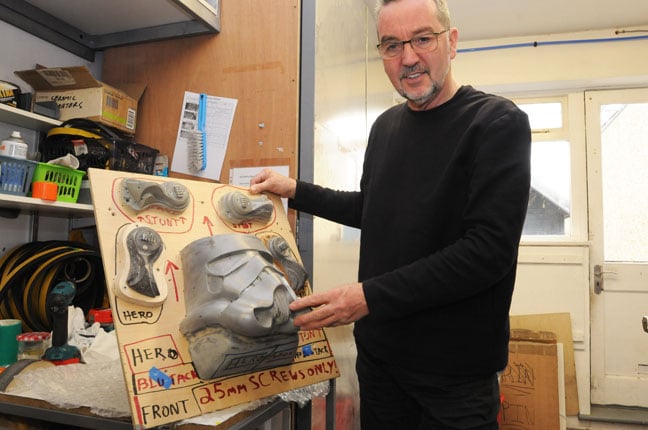 Ainsworth stormtrooper helmet mould photo by Gavin Carke