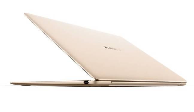 The slim side view of the Matebook X