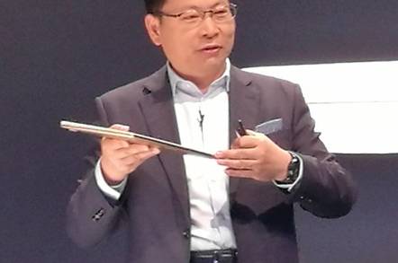 Huawei's Richard Yu shows off the MateBook X
