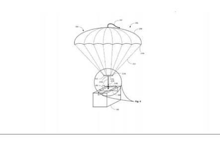 Package parachute illustration