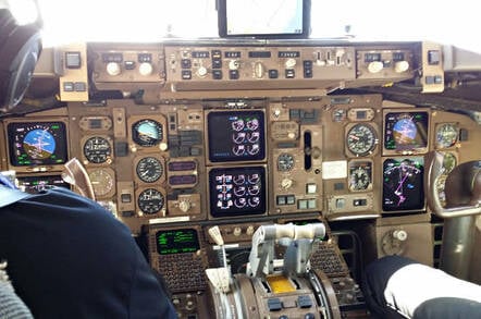 The mostly original flight deck of N757WA