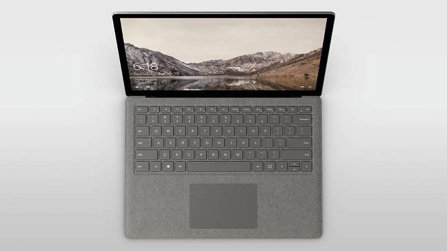 Microsoft's Surface Laptop, running Windows 10 S Microsoft's Surface Laptop, running Windows 10 S