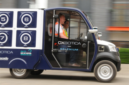 Ocado Oxbotica driving blurred 2 photo by Gavin Clarke