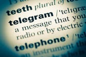 Telegram from dictionary