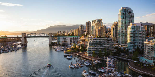 The Vancouver, CA skyline