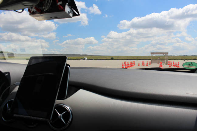 Bosch demonstrates driverless parking. Pic: Rebecca Hill