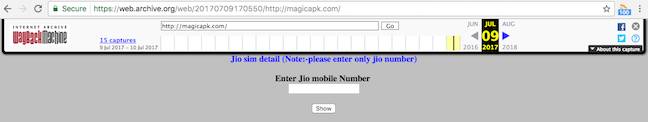 Wayback capture of Magic APK site