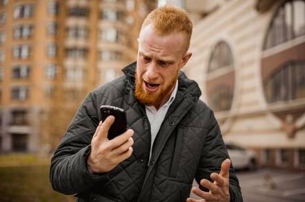 angry phone user