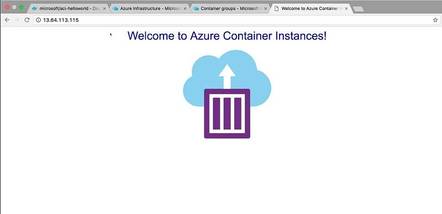 A web application running in an Azure Container Instance A web application running in an Azure Container Instance
