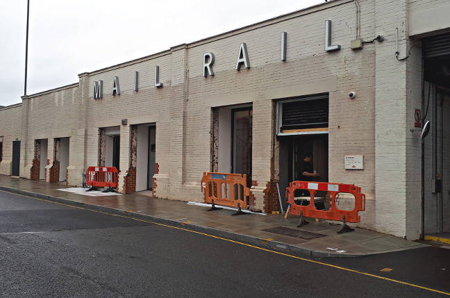 The entrance to Mail Rail on Phoenix Place, Clerkenwell