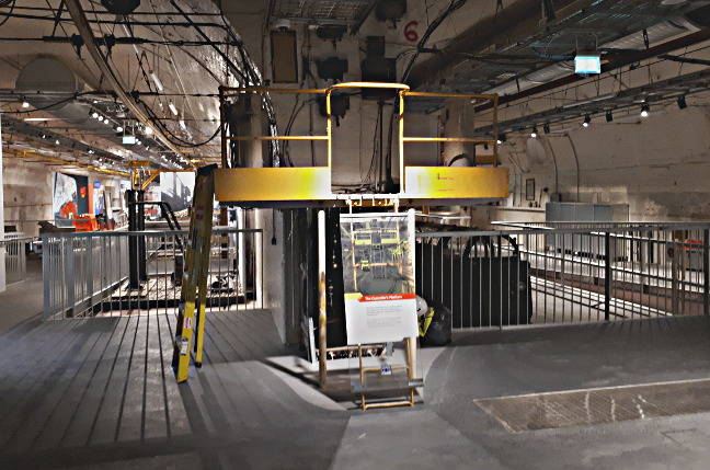 The old engineering depot inside Mail Rail's Mount Pleasant HQ