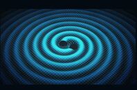 Black holes come together to produce gravitational waves in a visualisation
