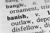 Dictionary definition of 'Banish'