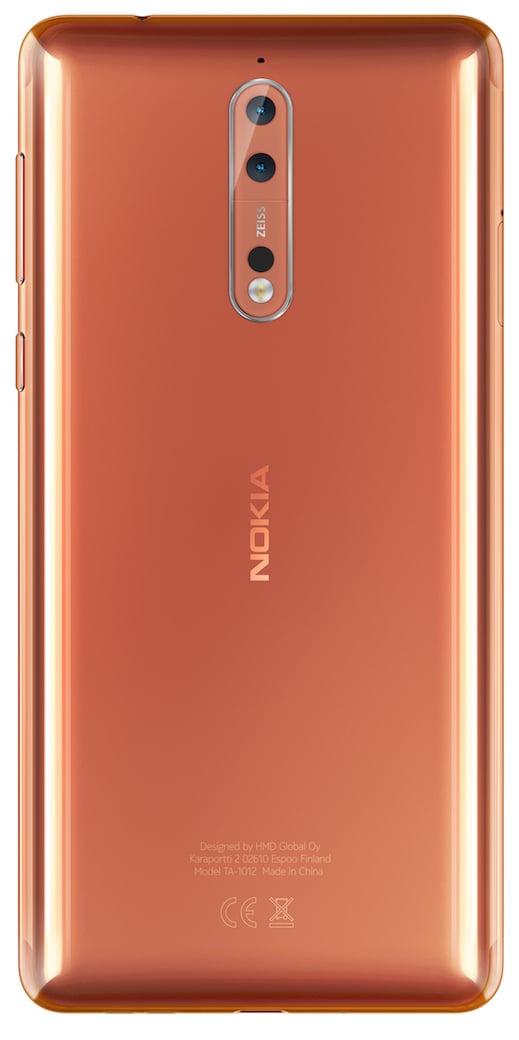 Nokia 8 in Copper: rear view