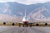 GE's 747 testbed March 10, 1999, testing an engine for the Canadair CRJ-700/-900. Credit: GE Aviation