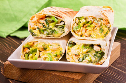 stack of burritos