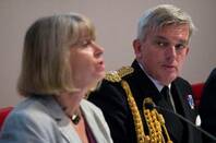 Image shows Defence Procurement Minister Harriet Baldwin MP talking at the Type 31e Frigate Launch.