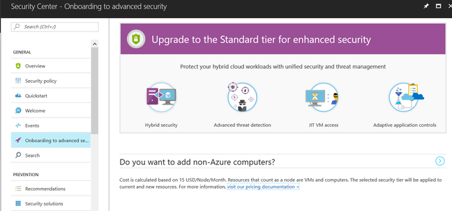 Azure Security Center can now monitor on-premises servers