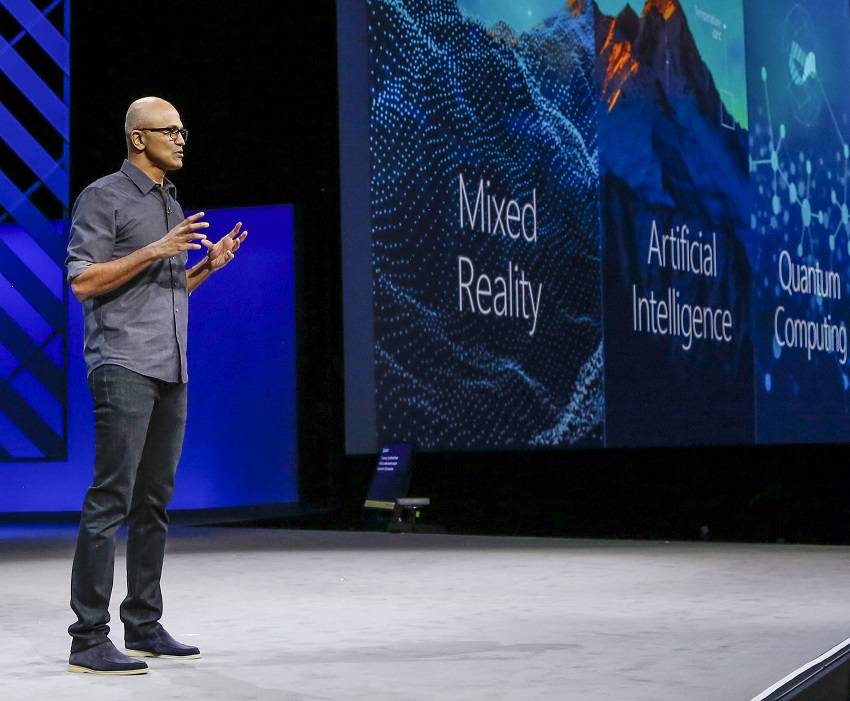 Nadella outlines his vision on AR, quantum computing etc at Microsoft event...