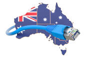 Australia with ethernet cable