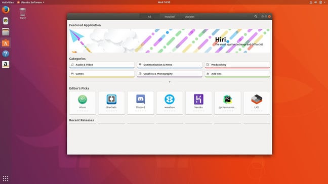The new Ubuntu software app is largely the same as in the previous release.