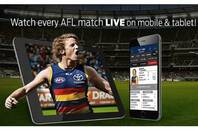AFL website ad for streaming live games