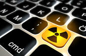 Radiation symbol on keyboard
