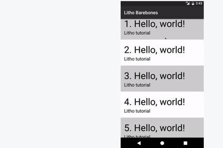 App design, scroll list