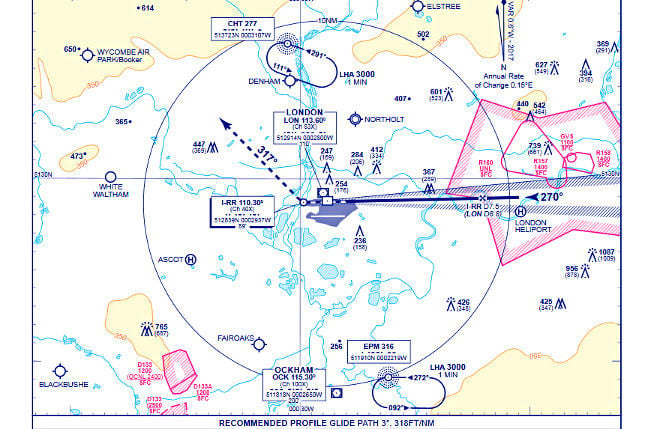 The Heathrow ILS chart for runway 27R. © Civil Aviation Authority 2017