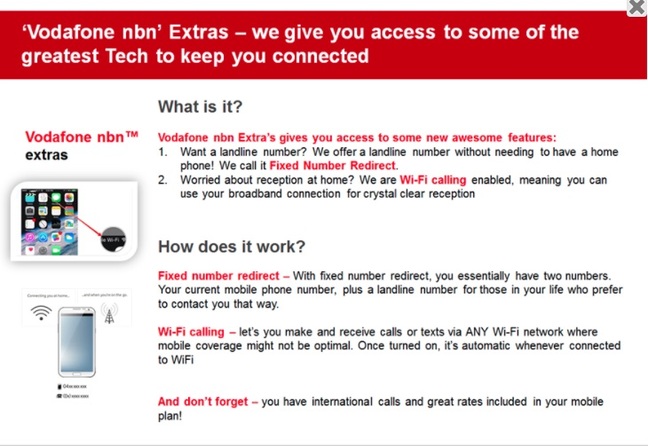 Vodafone NBN extras