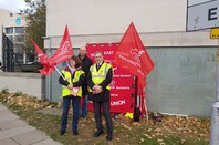 capita protest day 2 in reading - shot from reader
