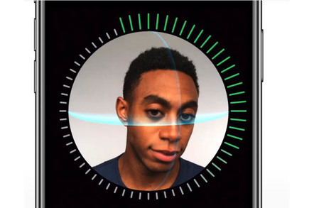 scrrengrab of iphone x face id from apple's website