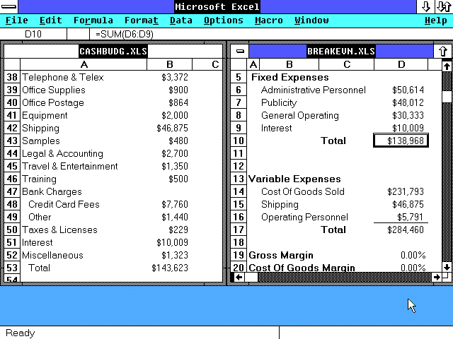 WinWorld: Microsoft Excel 5.x