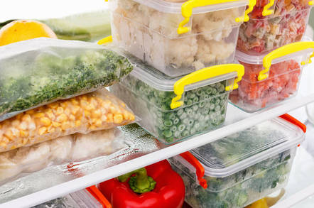 Containers in the fridge