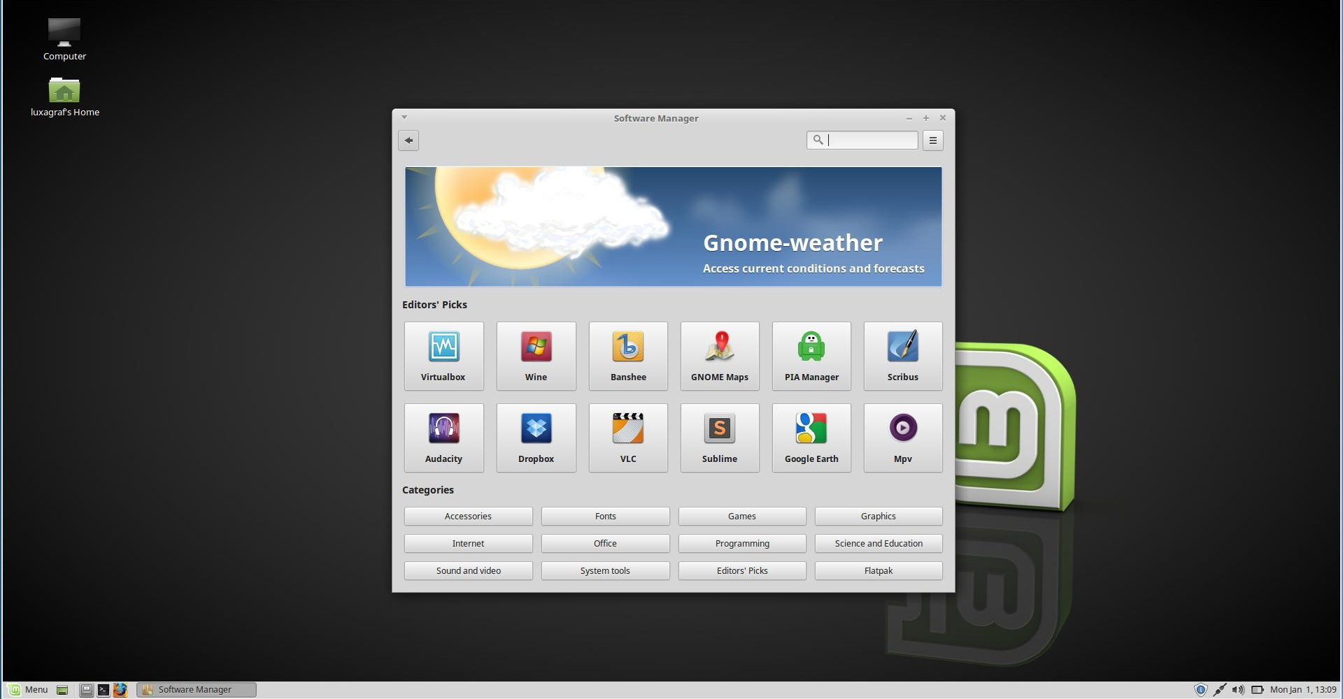 Linux mint manager. Менеджер приложений Gnome. Linux Mint 18.3 XFCE. Linux Mint Gnome. Linux 3.18.