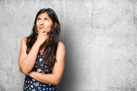 Annoyed woman isn't buying whatever is being sold