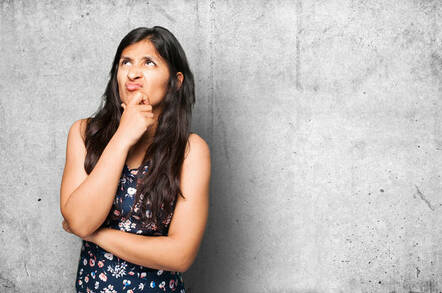 Annoyed woman isn't buying whatever is being sold