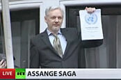 Julian Assange, as featured by the Russia Today propaganda station