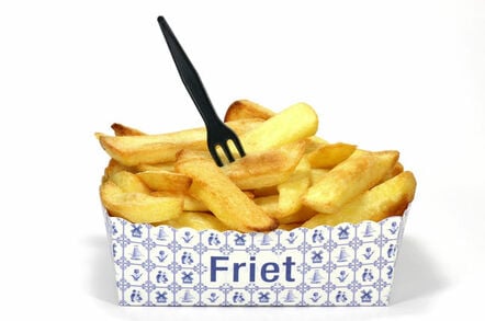 "Flaamse friet" traditional Flemish chips as sold in the Netherlands/Belgium etc