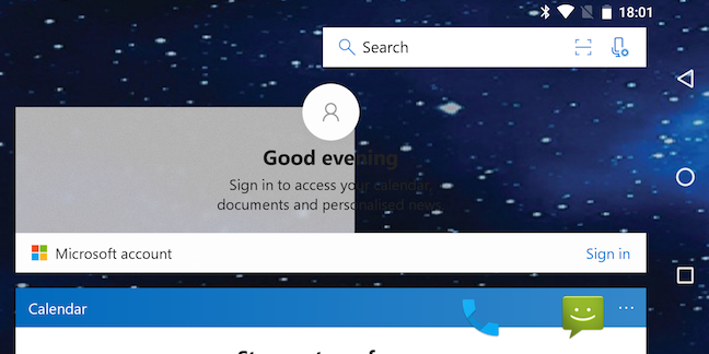 Gemini screenshot - Microsoft Launcher confused