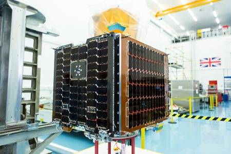 The Carbonite-2 satellite by Surrey Satellites. Pic: SSTL/Beaucroft Photography