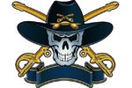 Skull and crossbones cavalry insignia