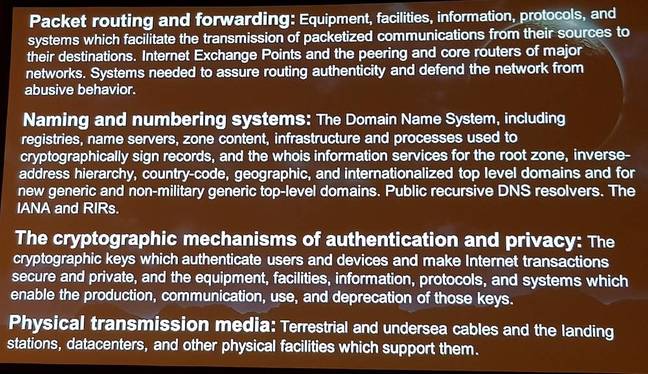 Public core of the internet draft definition from the Global Commission on the Stability of Cyberspace 