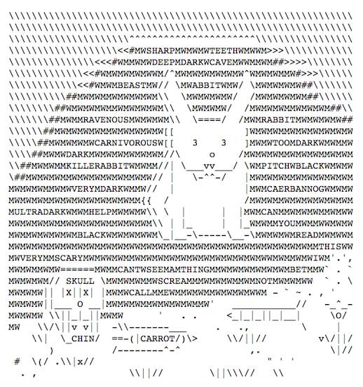 Image result for ascii art rabbit